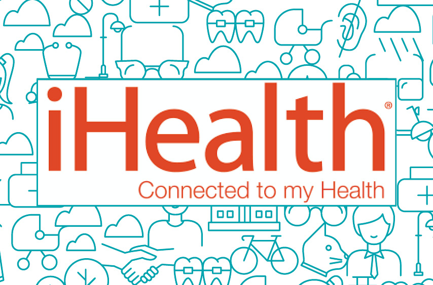 Logo iHealth, connected to my Health